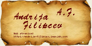 Andrija Filipčev vizit kartica